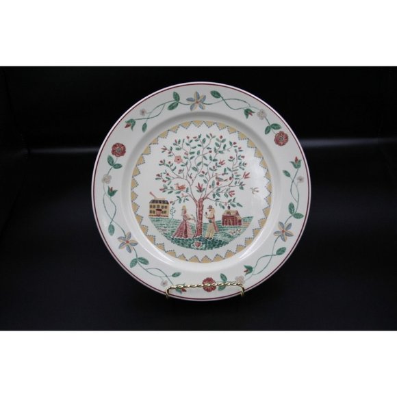 VILLEROY & BOCH AMERICAN SAMPLER FIRST IMPRESSIONS 1981 SET 4 DINNER PLATES 11" - Picture 1 of 9